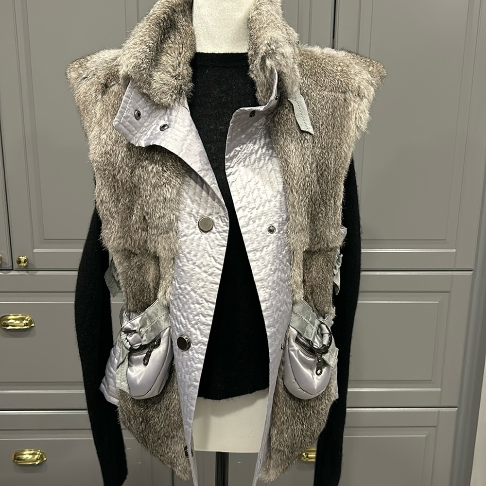 Rabbit Fur Vest with adjustable fit